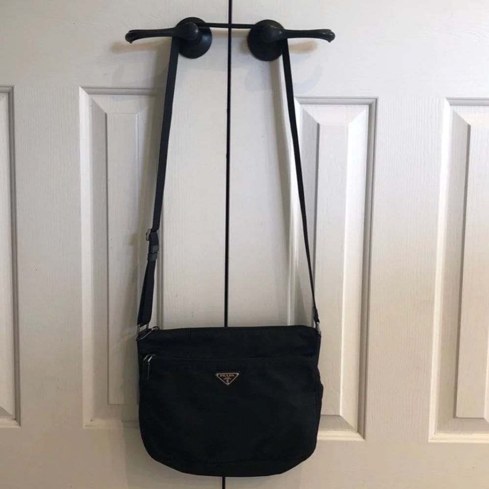 Authentic used Prada black nylon bag